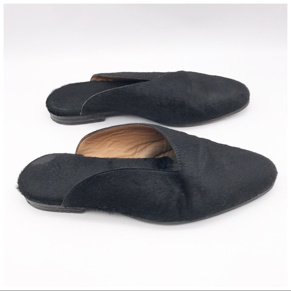 Savas The Letta Slipper in Black Calf Hair Size 37 - Picture 9 of 11